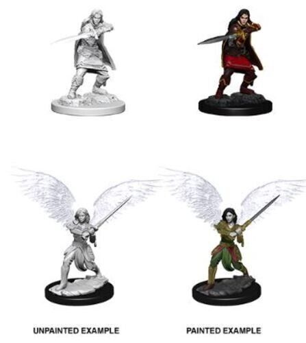 Female Aasimar Fighter W6 2pk Nolzurs D&D miniature Dungeons Dragons unpainted Z