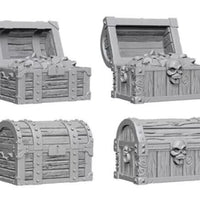 Chests 2 pk Deep Cuts Pathfinder miniature D&D unpainted wooden treasure terrain