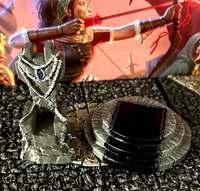 
              Royal Throne & Dais 2 pc painted miniature Dungeon & Dragons D&D terrain TTRPG
            