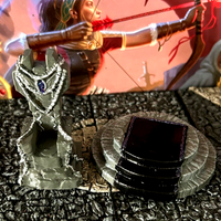 Royal Throne & Dais 2 pc painted miniature Dungeon & Dragons D&D terrain TTRPG