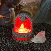 Red LED Light Up Lit 3 pc Stone Fountain Dungeon & Dragons D&D painted terrain