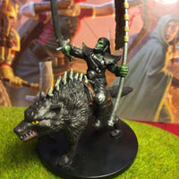 Orc Rider on Dire Wolf D&D Miniature Dungeons Dragons Rusty Inn large 44 worg Z