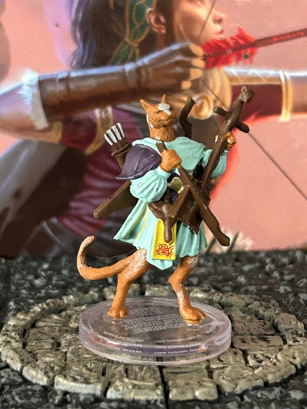 Halspin the Stung Catfolk D&D Miniature Dungeons Dragons Fists Ruby Phoenix bard