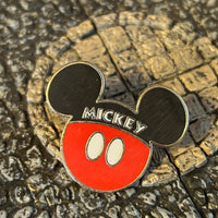 Mickey Mouse Head Shape Pants Name Red Black Ears Disney Collectible Trader Pin