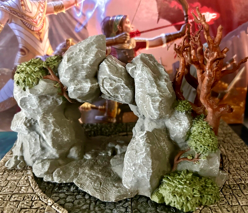 Huge Rocky Cave / Lair miniature Dungeon & Dragons D&D painted terrain cavern