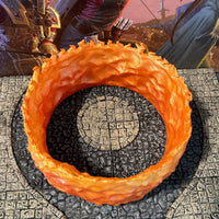 Ring of Fire Flamestrike Spell miniature Dungeon & Dragons D&D printed painted