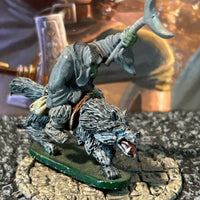 Orc Wolf Rider Vintage Grenadier Miniature D&D Dungeons Dragons shaman wizard