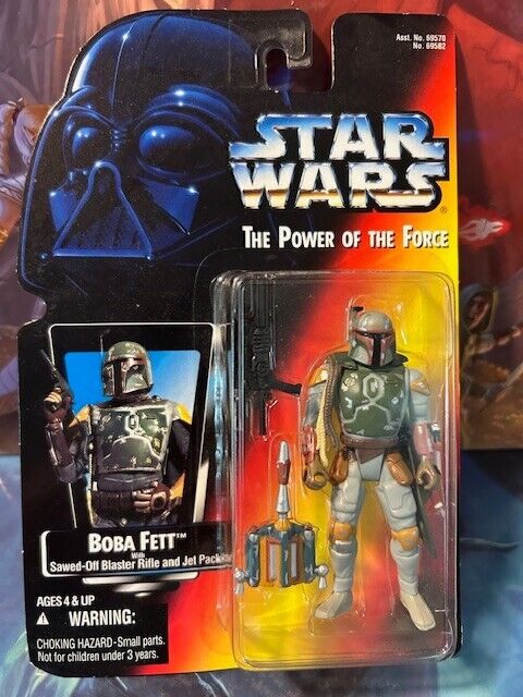 Boba Fett Bounty Hunter Red Card Star Wars Power of the Force POTF Empire 1995