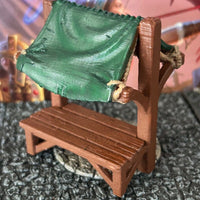 Green Merchant Market Stall miniature Dungeon & Dragons D&D painted terrain town