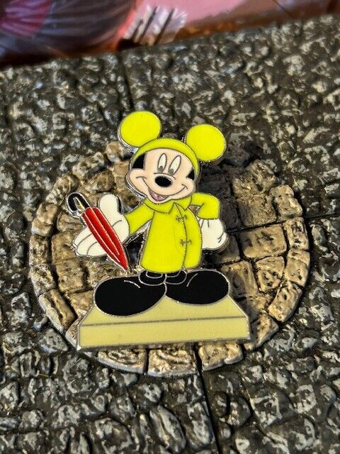 Mickey Mouse Raincoat with Umbrella Disney Collectible Trader Pin