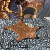 Huge Brown Bear Skin Rug printed painted miniature Dungeon & Dragons D&D terrain