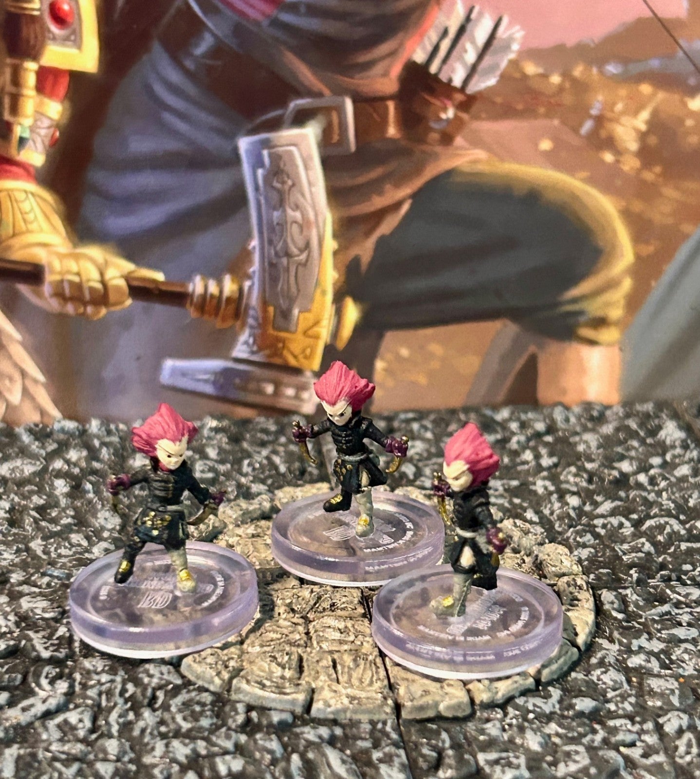 Gnome Wizard x3 D&D Miniature Dungeons Dragons Rusty Dragon Inn rogue ...