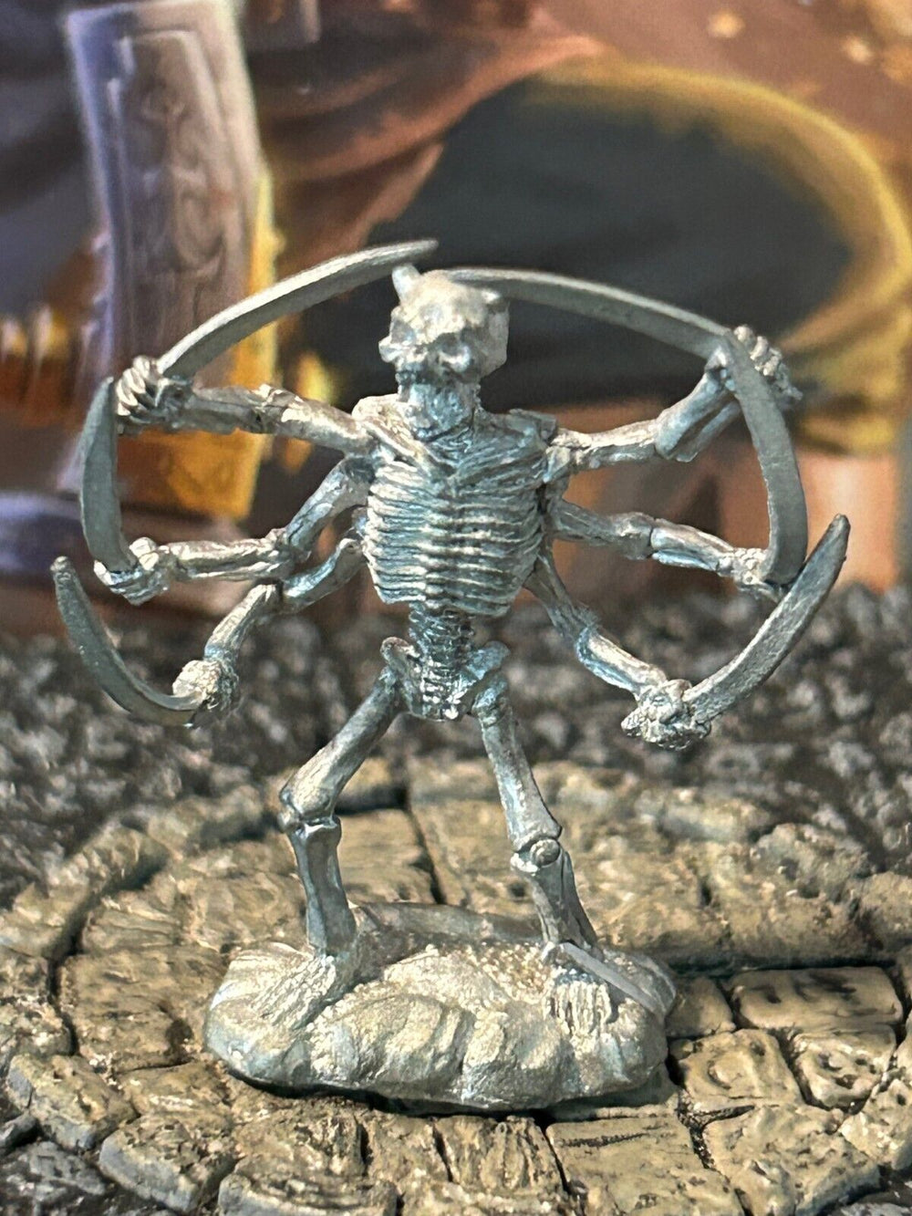 Arachno-Assassin Skeleton Demon Vintage Reaper Miniature D&D Dungeons Dragons