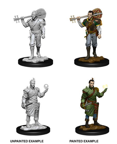 Male Half-Elf Bard W12 2 pk Nolzur's D&D miniature Dungeons Dragons unpainted Z