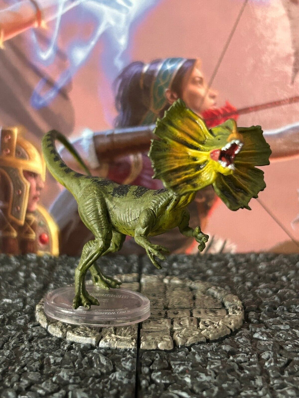 Dilophosaurus D&D Miniature Dungeons Dragons Bigby Presents Giants dinosaur 22