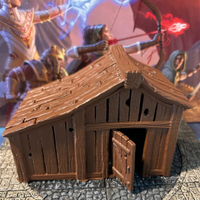 Large Wooden Barn miniature Dungeon & Dragons D&D painted terrain village farm