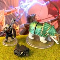 Kimathi Stormhollow & Brago 2 pc set Death Saves miniature D&D Dungeons Dragons