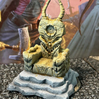 Bone Demon Faced Throne miniature Dungeon & Dragons D&D painted terrain dark