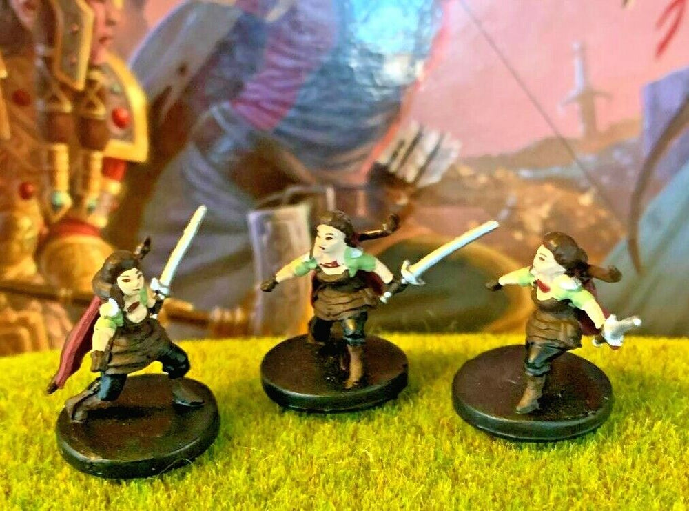 Bryn Lightfingers x3 LOT D&D Miniature Dungeons Dragons Monster Menagerie rogue