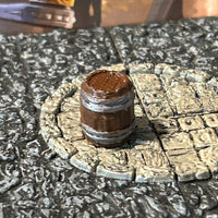 Wooden Barrel printed painted miniature Dungeon & Dragons D&D terrain keg wood