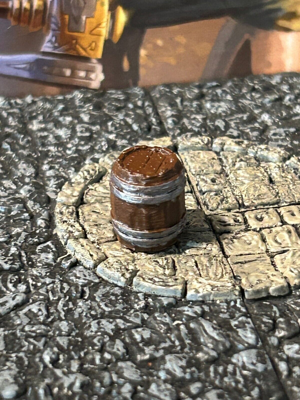 Wooden Barrel printed painted miniature Dungeon & Dragons D&D terrain keg wood