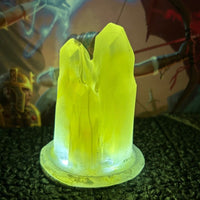 LED Light Up Yellow Ice Crystal Shard Dungeon & Dragons D&D terrain fire WHITE