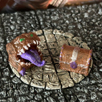 Mimic Treasure Chest 2 pc painted miniature Dungeon & Dragons D&D terrain trap
