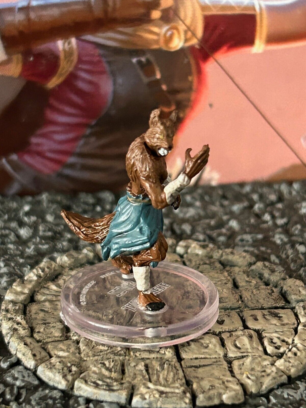 Jackalwere D&D Miniature Dungeons Dragons Sand Stone 22 fighter monk brawler 22