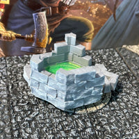 Light Up Green Magic Lit Stone Well Ruins Dungeon & Dragons D&D terrain printed