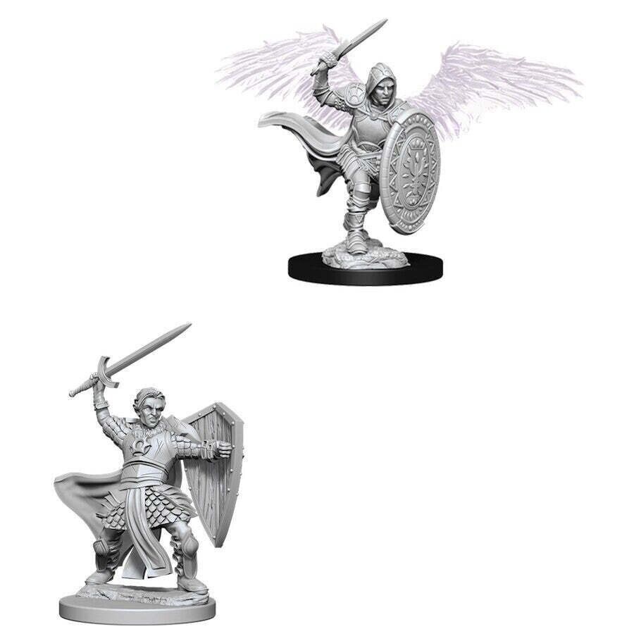 Male Aasimar Paladin W5 2 pk Nolzur's D&D miniature Dungeons Dragons unpainted Z