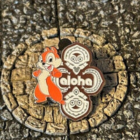 Aloha Chip Dale Polynesian Resort Hidden Mickey Disney Collectible Trader Pin