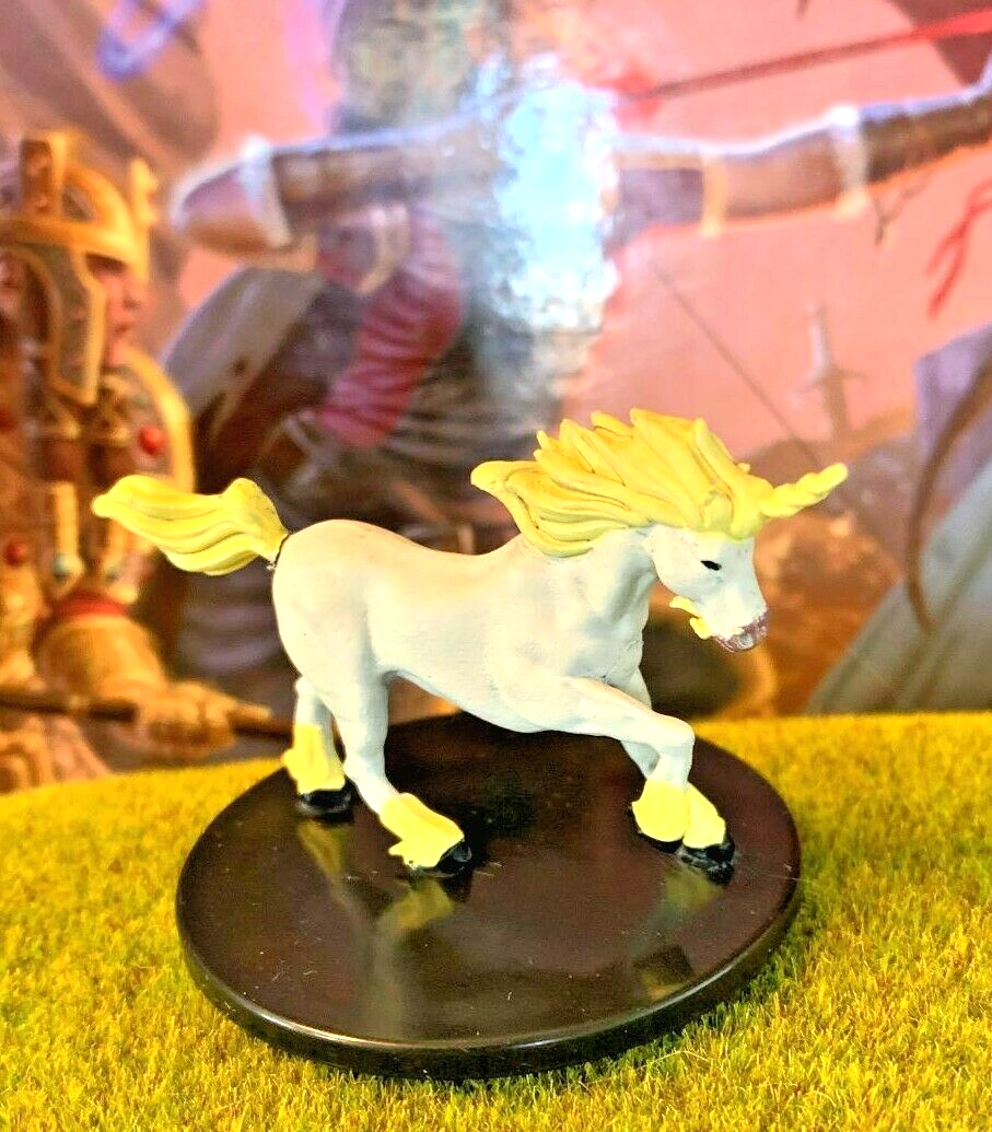 Unicorn D&D Miniature Dungeons Dragons Monster Menagerie large druid horse fey Z