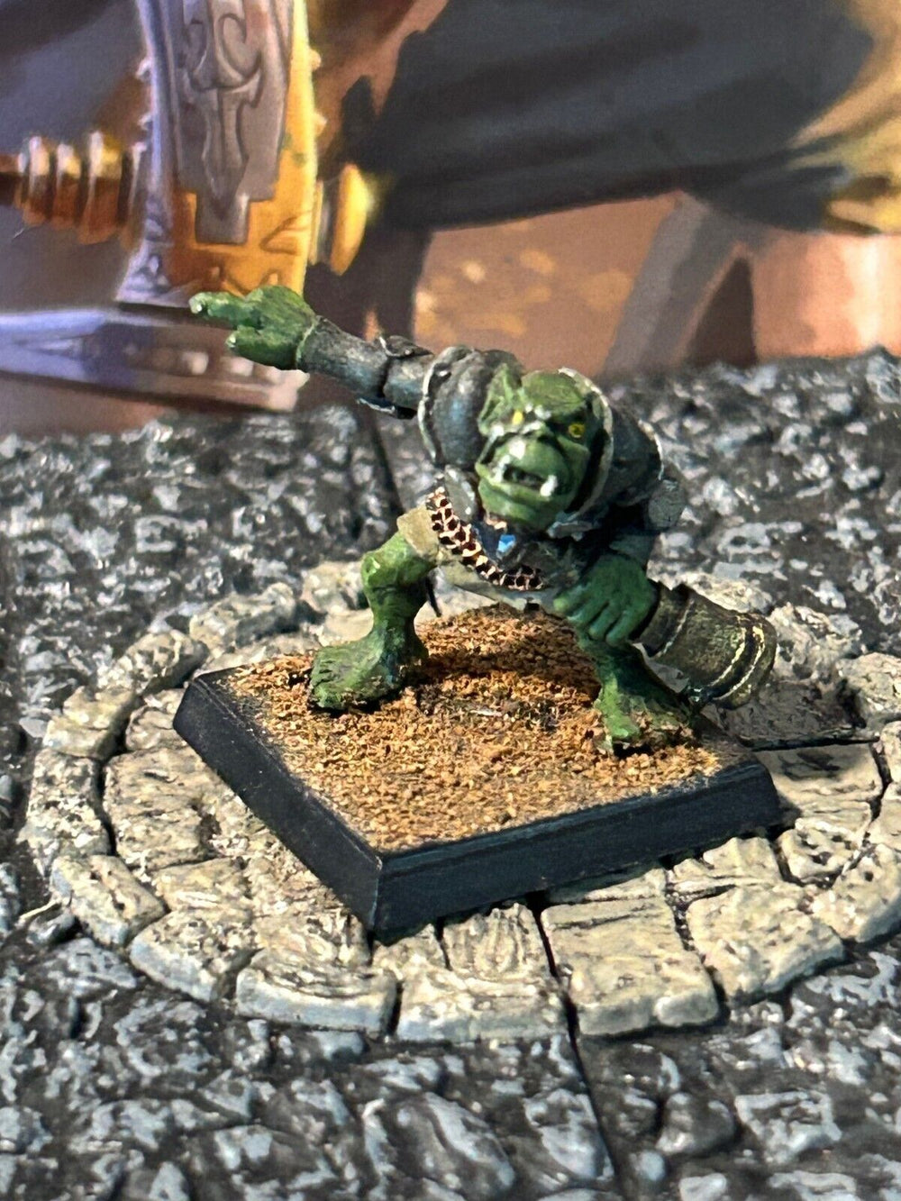 Orc Command Crew w/ telescope MM21 Miniature Warhammer D&D Dungeons Dragons 1988