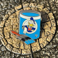 Donald Duck Paint Can Blue Hidden Mickey Disney Collectible Trader Pin