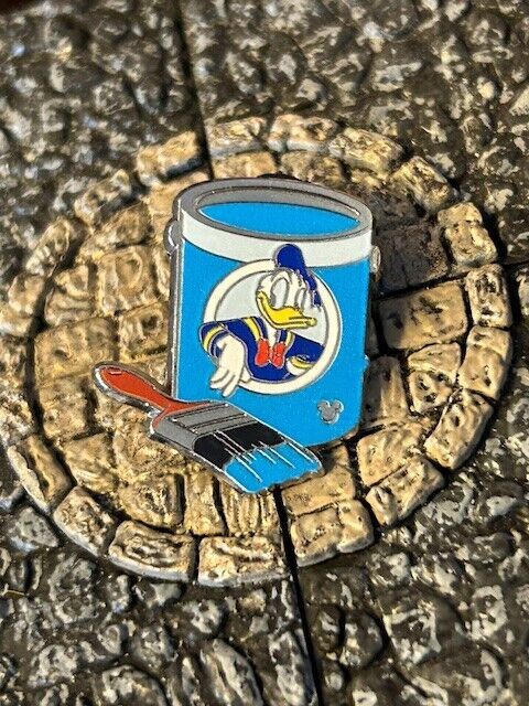 Donald Duck Paint Can Blue Hidden Mickey Disney Collectible Trader Pin