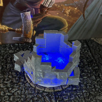 Light Up Blue Magic Lit Stone Well Ruins Dungeon & Dragons D&D terrain printed