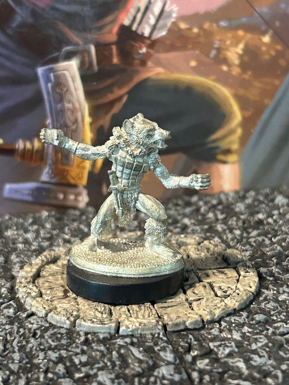 Gnoll Warrior Vintage Ral Partha Miniature D&D Dungeons Dragons flind fighter