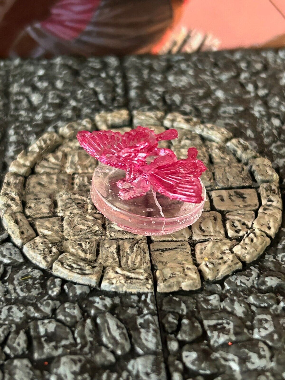 Pink Faerie Dragon Dungeon & Dragons D&D terrain painted resin miniature fairy