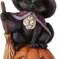 Black Cat on Pumpkin 6009515 Jim Shore Heartwood Creek Halloween Jack O Lantern