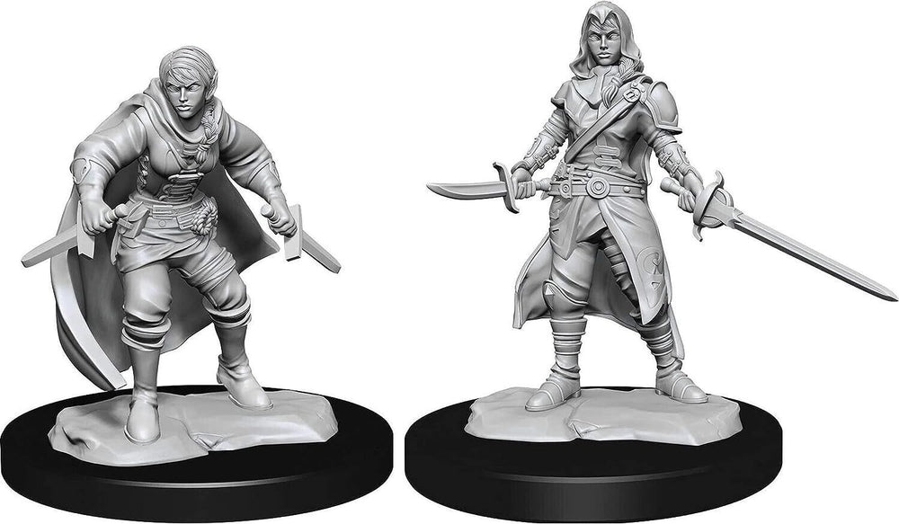 Half Elf Rogue Female W14 2pk Nolzur's D&D miniature Dungeons Dragons unpainted