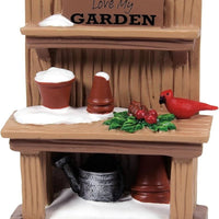 Potter's Bench with Birdies Department 56 Village Accessories 6013632 cardinal Z