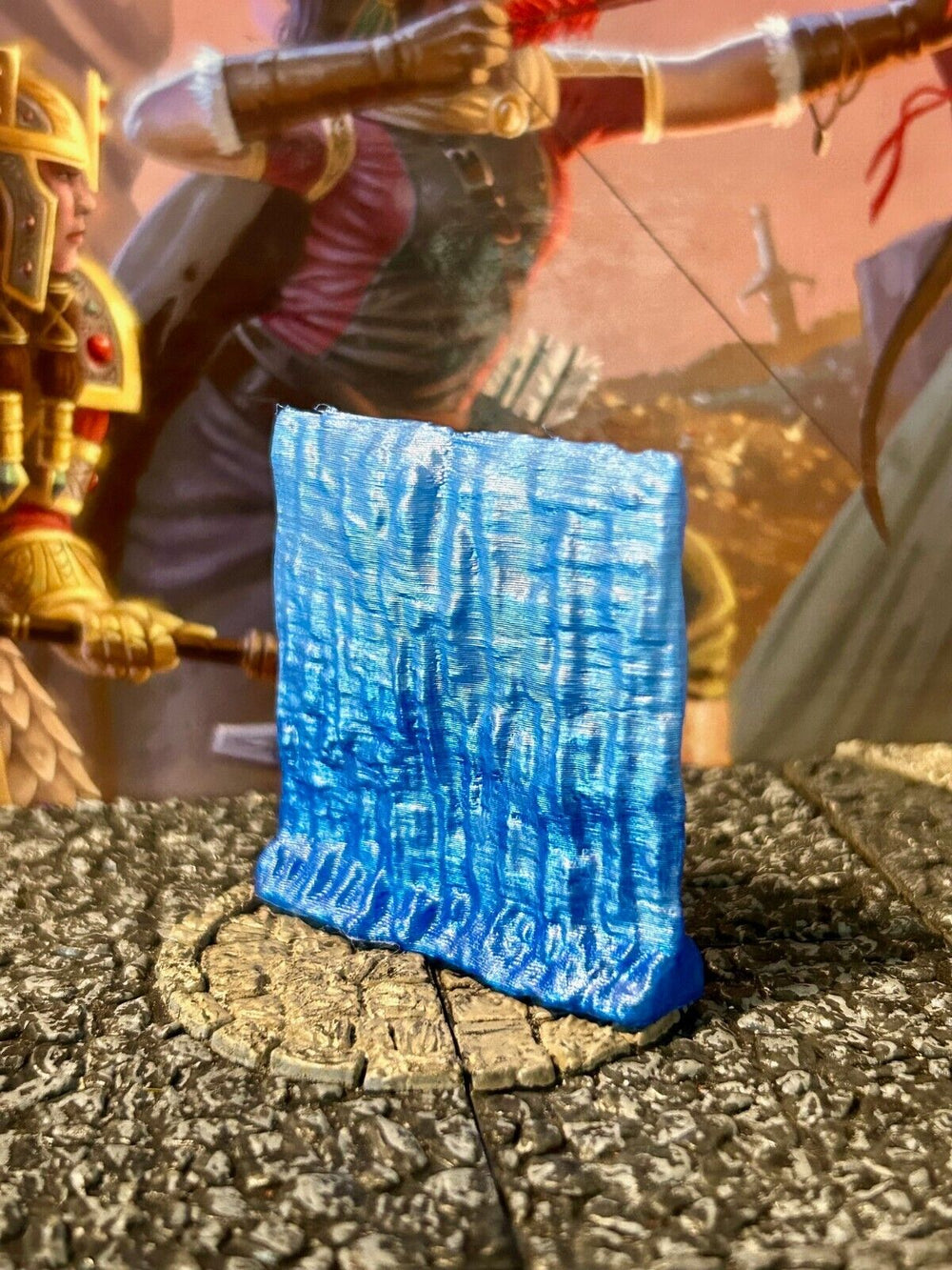 Large Wall of Ice Spell painted miniature Dungeon & Dragons D&D printed terrain