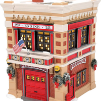 Engine 223 Fire House Department 56 Snow Village 6011422 Christmas lit building