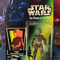 4-LOM Star Wars Power of the Force PoTF Green Hologram Card Empire Strikes Back