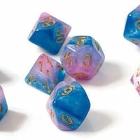 Sirius Baby Gummies 7 Dice Set + Clear d20 D&D dungeons dragons pink blue rpg Z
