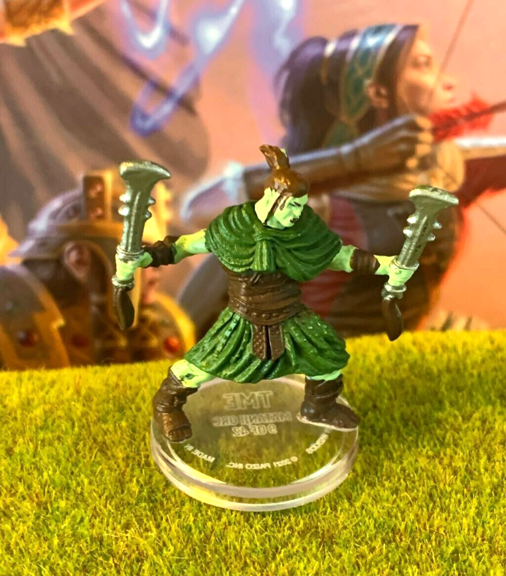 Matanji Orc D&D Miniature Dungeons Dragons Mwangi Expanse barbarian fighter 9 Z