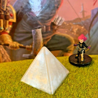 Pearl White Resin Pyramid Dungeon & Dragons D&D pathfinder crystal terrain rpg