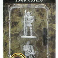 Town Guards 2 pk Deep Cuts Pathfinder miniature D&D unpainted human militia W4 Z