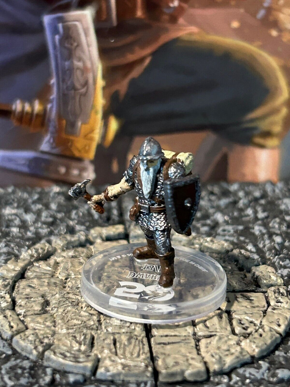 Dwarf 1E D&D Miniature Dungeons Dragons 50th Anniversary fighter cleric paladin