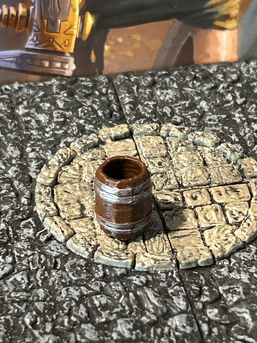 Empty Wooden Barrel printed painted miniature Dungeon & Dragons D&D terrain wood